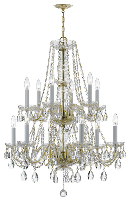 Crystorama Lighting Group 1137-CL-SAQ Traditional Crystal 12 - Polished BrassBy Crystorama Lighting