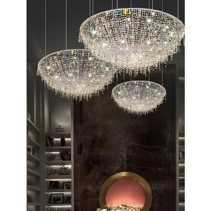 Bendejun | Luxury Brilliant Drops Crystal Chandelier, Dia23.6xh11.8", Warm LightBy Miron Demid LLC