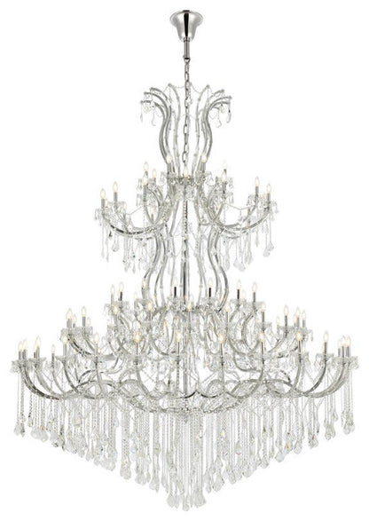 Elegant Lighting 2800G120/RC Maria Theresa 84 Light 96"W Crystal - GoldBy Elegant Furniture & Lighting