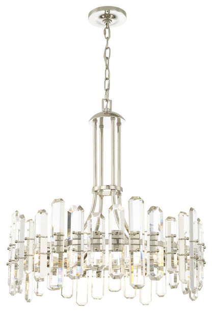 Crystorama Lighting Group BOL-8888 Bolton 8 Light 25"W Crystal - Aged BrassBy Crystorama Lighting