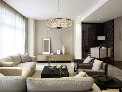 Elegant Lighting Madison 8 Light 32" Crystal Chandelier, Polished NickelBy Elegant Furniture & Lighting