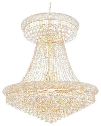 Elegant Primo 28-Light Gold Chandelier Clear Royal Cut CrystalBy Elegant Furniture & Lighting