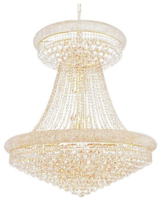Elegant Primo 28-Light Gold Chandelier Clear Royal Cut CrystalBy Elegant Furniture & Lighting