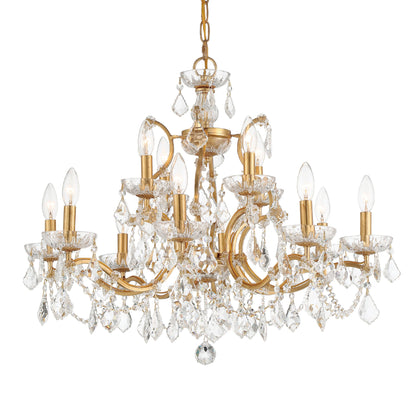 Crystorama Lighting Group 4456-CL-S Filmore 29"W 12 Light Crystal - AntiqueBy Crystorama Lighting