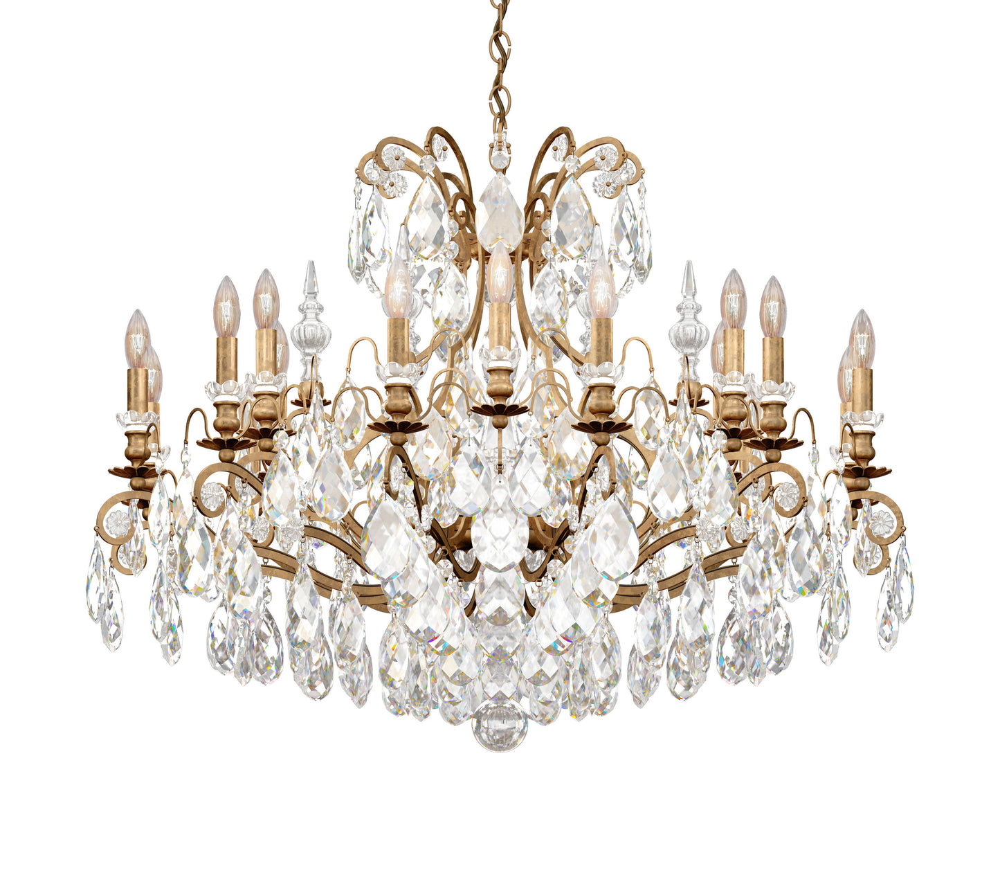 Schonbek 3792-26S 19 Light Crystal Chandelier, French GoldBy Schonbek
