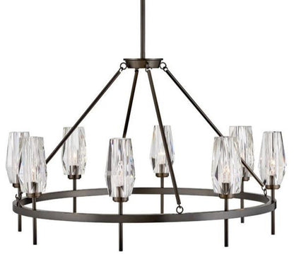 Ana 8 Light Large Chandelier in Modern-Glam Style, 36"Wx24.75"HBy Hinkley