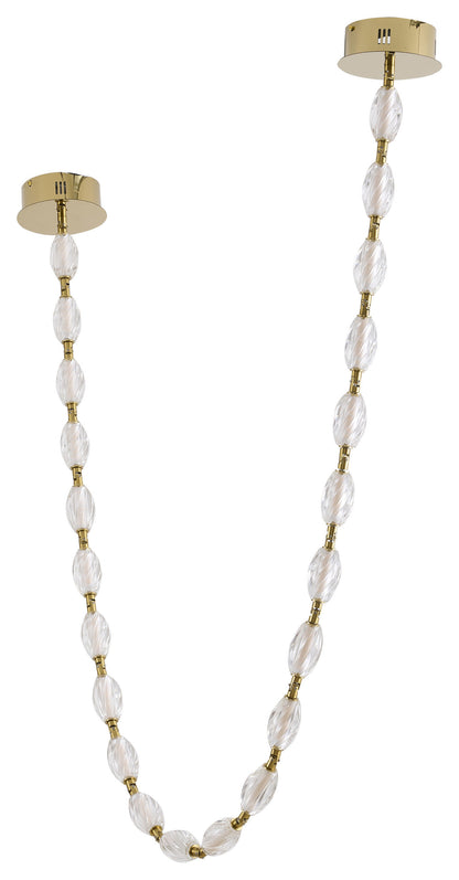 22-Light Brass LED Chandelier With Clear Crystal ShadesBy Design Living