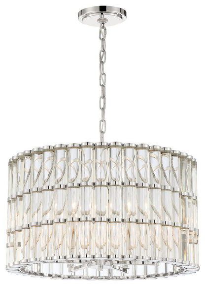 Crystorama Elliot 6-Light Chandelier Polished NickelBy Crystorama Lighting
