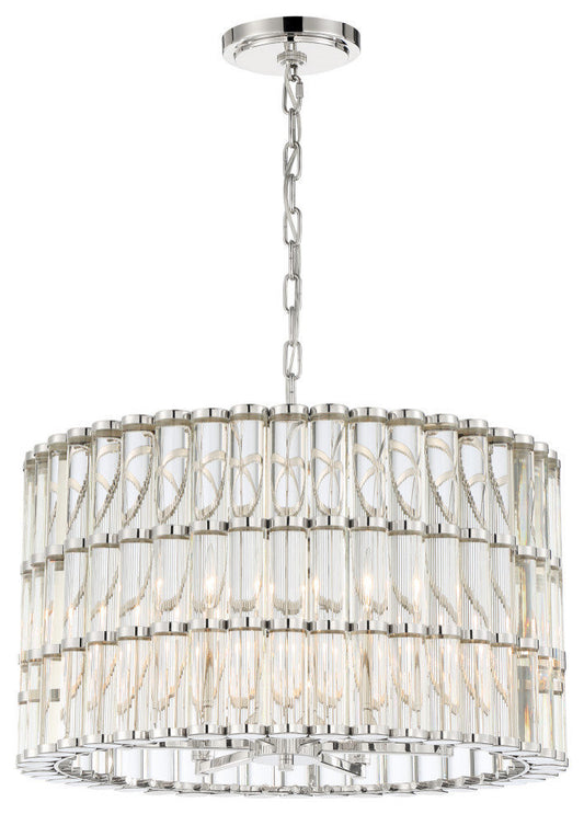 Crystorama Elliot 6-Light Chandelier Polished NickelBy Crystorama Lighting