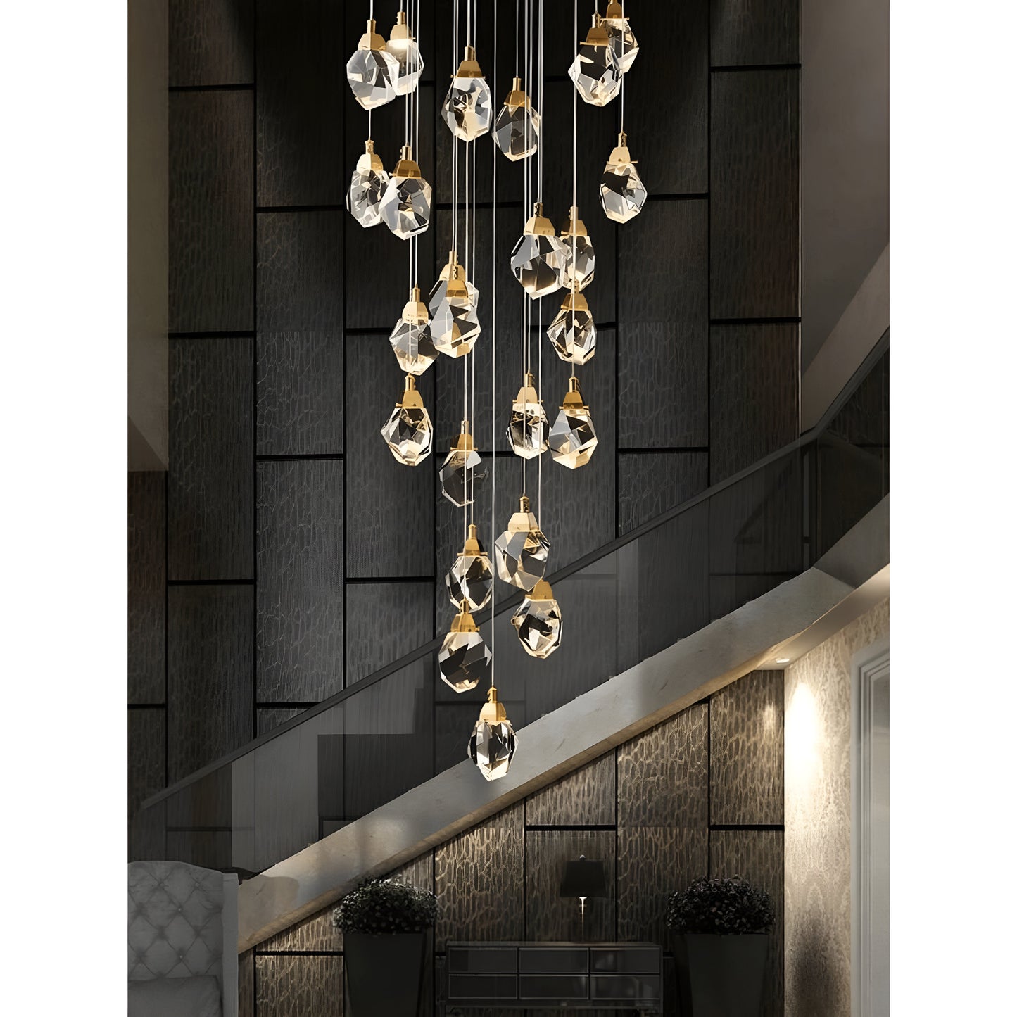 Luxury Diamond Crystal Chandelier, 14 Lights Round, DimmableBy Miron Demid LLC
