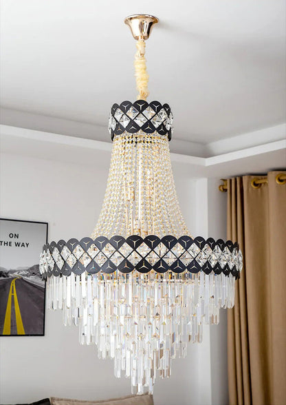Chateauneuf-Grasse | Classical Duplex Crystal Chandelier, Dia39.4xh59.06" / Dia100xh150cm, Cool LightBy Miron Demid LLC