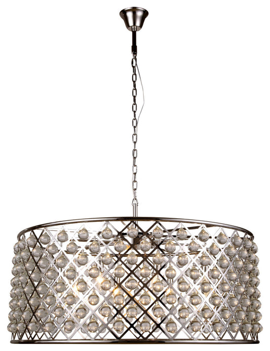 Elegant Lighting 1213G43/RC Madison 10 Light 44"W Crystal Drum - PolishedBy Elegant Furniture & Lighting