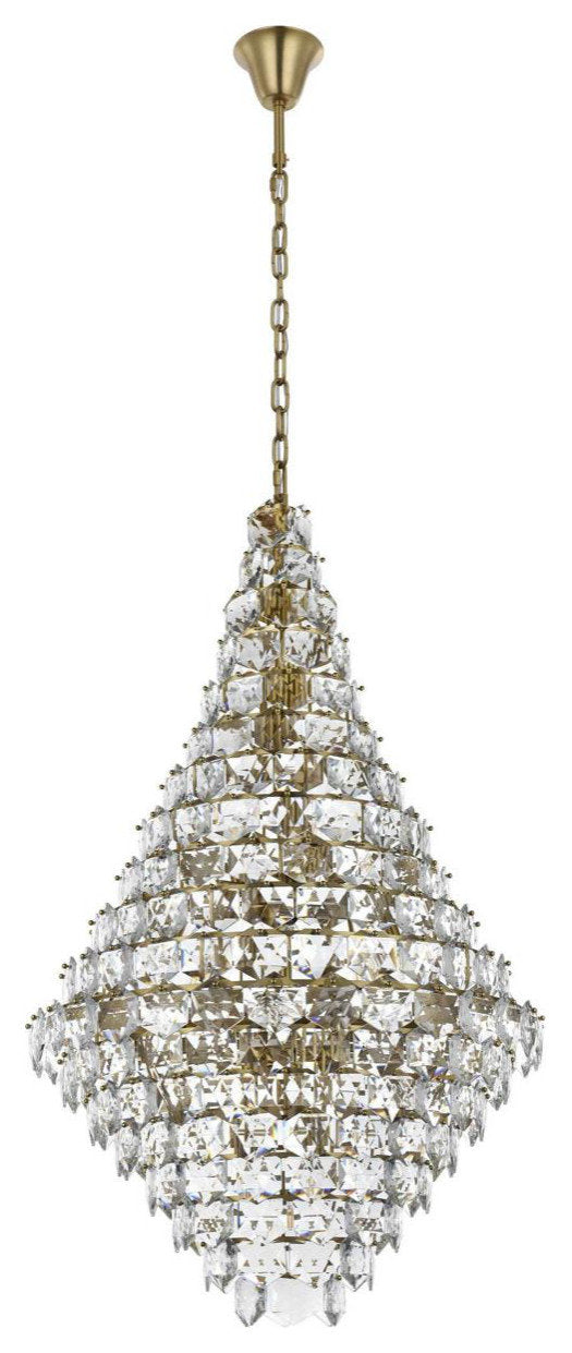 Adaline 38 Light Chandelier, Satin GoldBy Elegant Furniture & Lighting