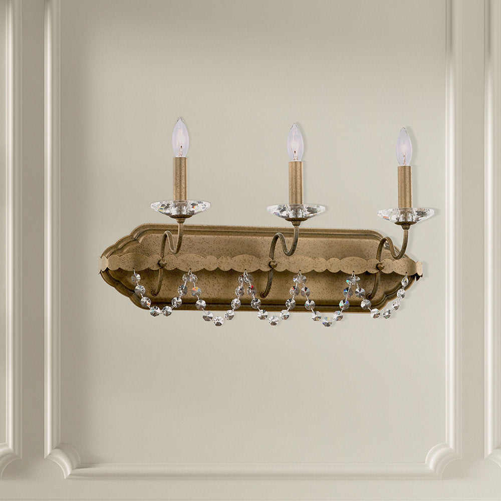 Schonbek Er2440N-23S 3 Light Crystal Sconce, Etruscan GoldBy Schonbek