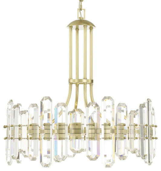 Crystorama Lighting Group BOL-8888 Bolton 8 Light 25"W Crystal - Aged BrassBy Crystorama Lighting