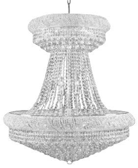 Lead Crystal Chrome Chandelier Palace Hallway Fixture, SilverBy HarrisonLane510