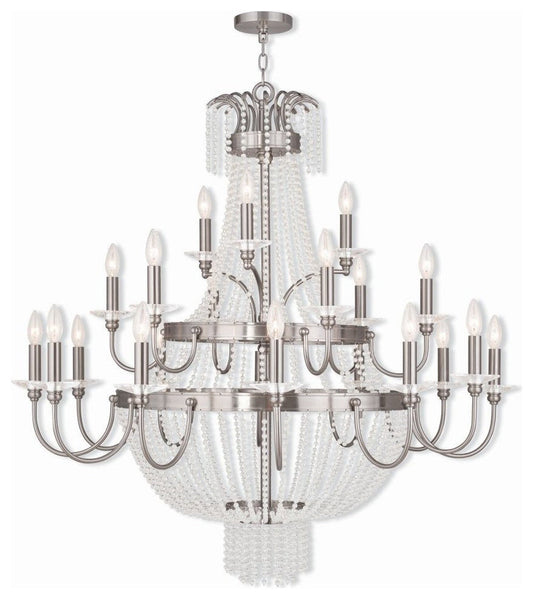 Livex Lighting 51877-91 Valentina - Twenty-One Light 3-Tier Foyer ChandelierBy Livex Lighting Inc.