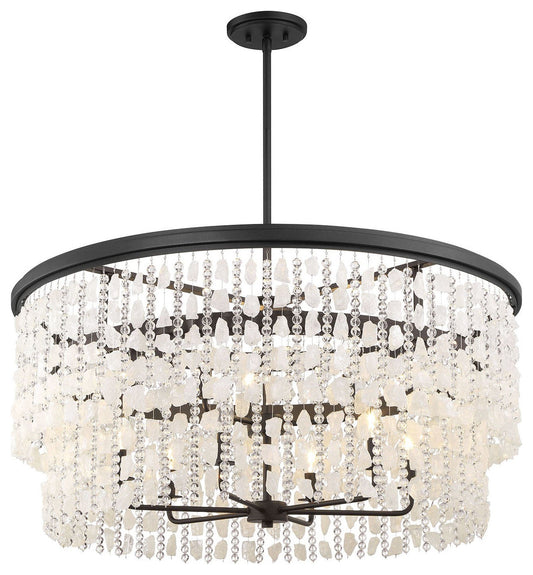 Minka Lavery 6706 Shimmering Elegance 9 Light 36"W Crystal - Sand CoalBy Minka Aire