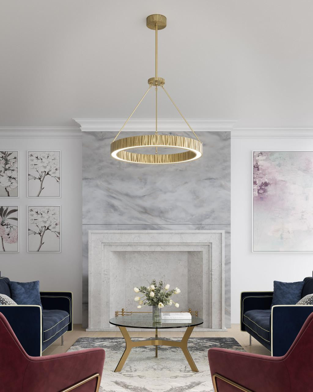 Chrysalis Pendant, 5-Light, Soft Gold, Black Polished Crystal, 16.1"W (131138-SKT-STND-84-BP0755 5YZTHD)