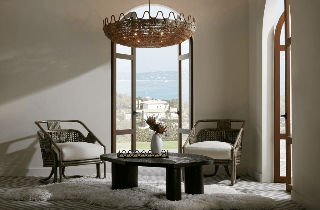 Round Layered Raindrop LED Chandelier