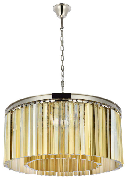 Elegant Lighting 1208D31-GT/RC Sydney 8 Light 32"W Crystal Drum - PolishedBy Elegant Furniture & Lighting