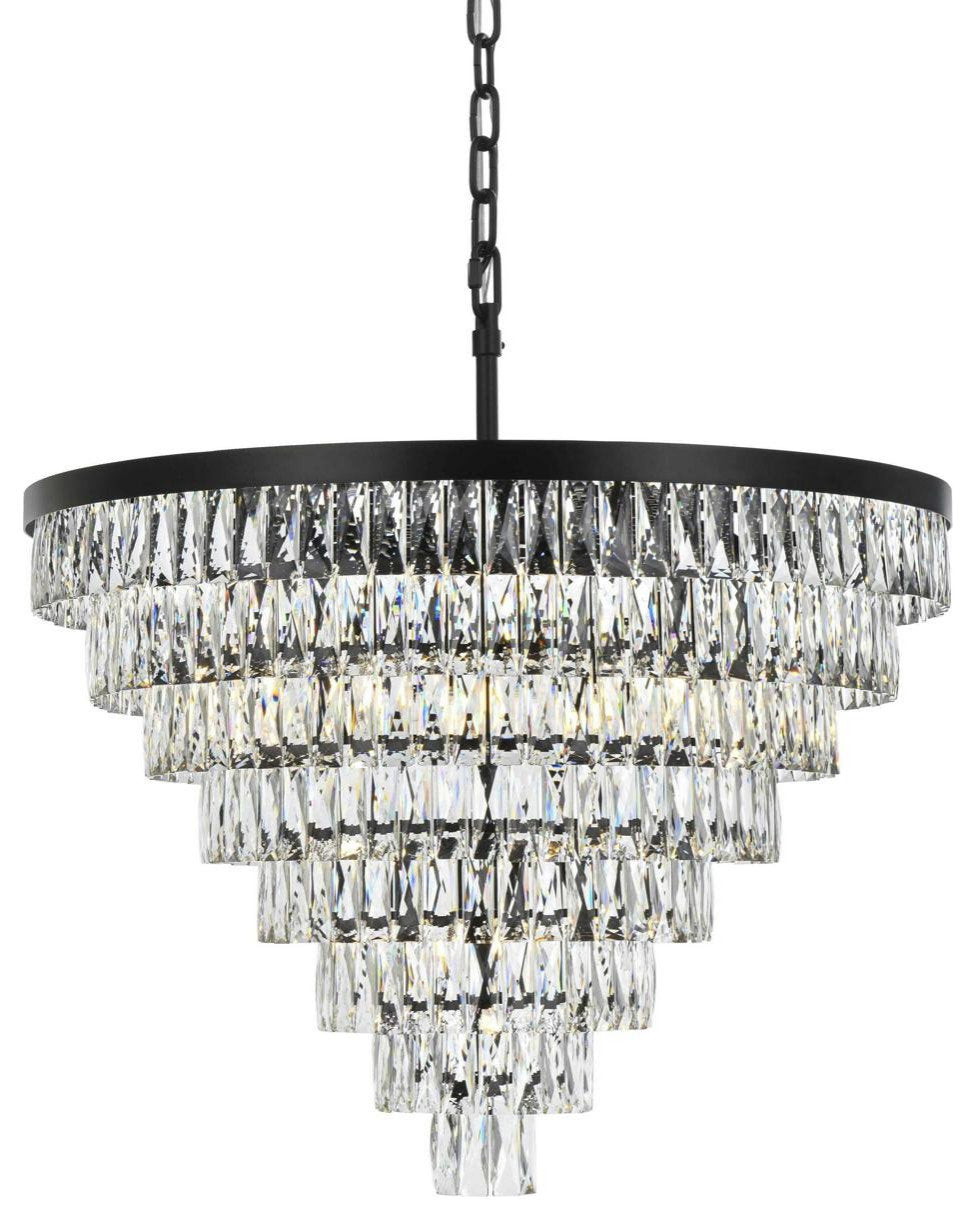 Josephine 29 Light Chandelier, BlackBy Elegant Furniture & Lighting