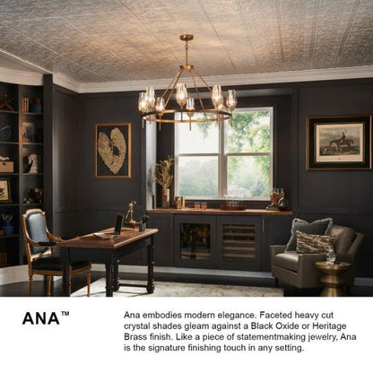 Ana 8 Light Large Chandelier in Modern-Glam Style, 36"Wx24.75"HBy Hinkley