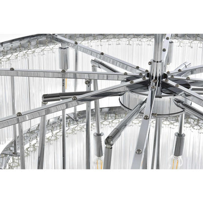 Harlow 18 Light Chandelier, Chrome, 3By Elegant Furniture & Lighting