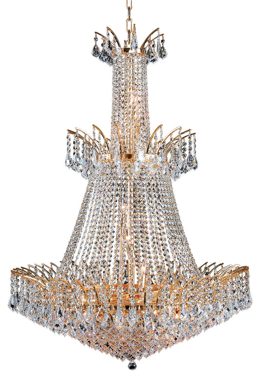 Artistry Lighting Victoria Pandluque Crystal Chandelier, Gold, 32"x43"By Artistry Lighting