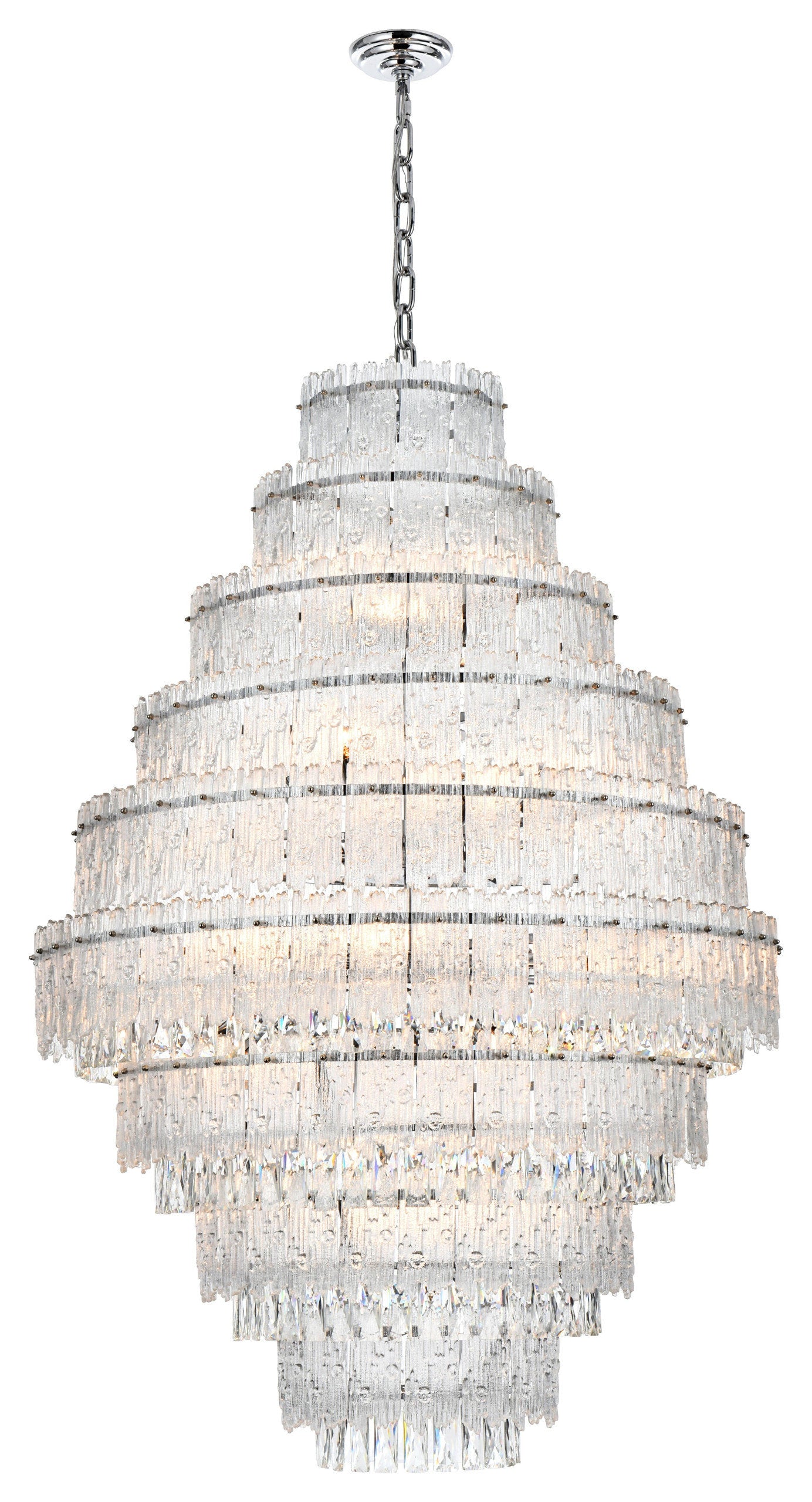 Home Living 36" Chandelier, ChromeBy Home Living