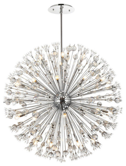 Elegant Lighting 2500D50 Vera 34 Light 50"W Crystal Sputnik - BlackBy Elegant Furniture & Lighting