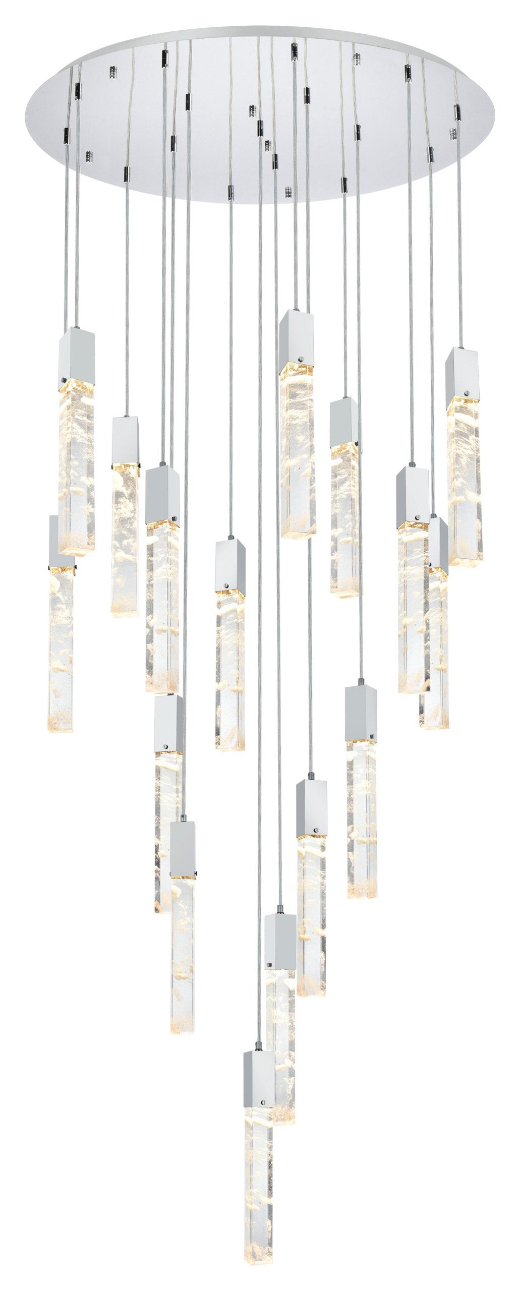 Home Living 36" Chandelier, ChromeBy Home Living