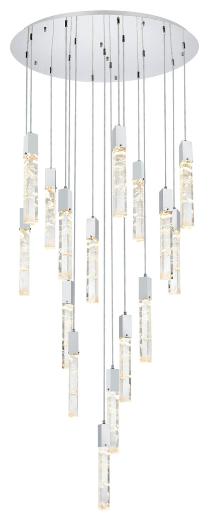 Home Living 36" Chandelier, ChromeBy Home Living