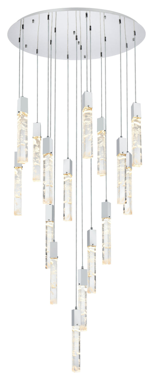 Home Living 36" Chandelier, ChromeBy Home Living