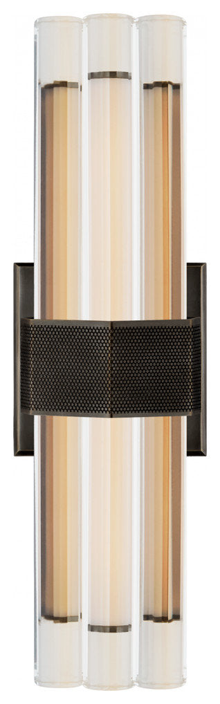 Fascio Wall Sconce, LED, Bronze, Crystal, 14"H (LR 2905BZ-CG CPZTE)By Visual Comfort