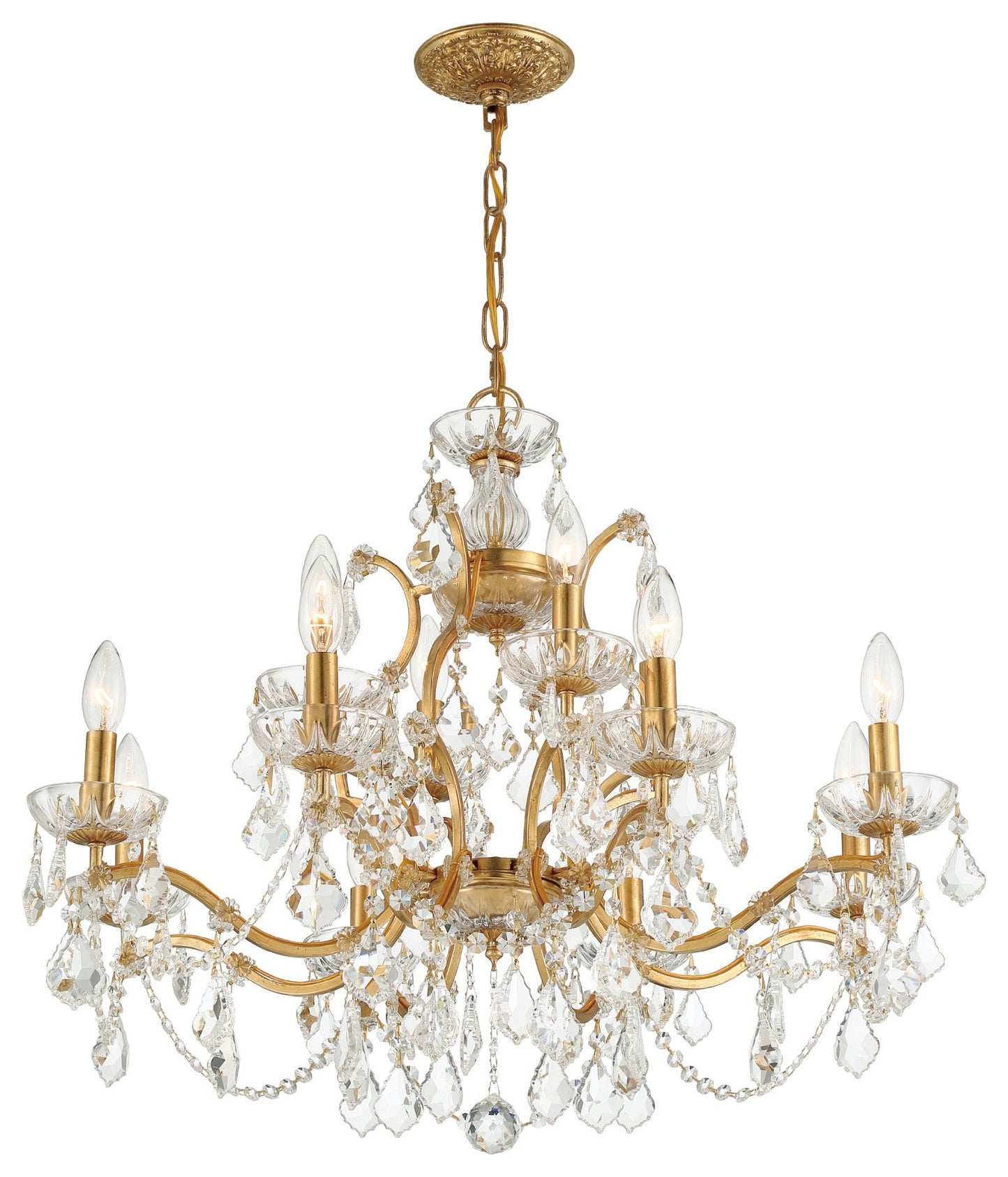 Crystorama Lighting Group 4456-CL-S Filmore 29"W 12 Light Crystal - AntiqueBy Crystorama Lighting