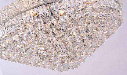 32-Light 30" Chrome Metal Chandelier With CrystalsBy Design Living