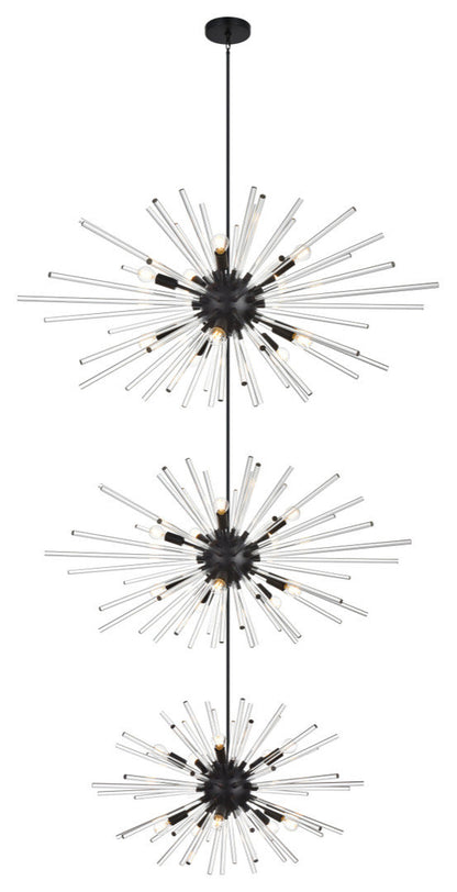 Elegant Lighting 46" Three Tiers Crystal Starburst ChandelierBy Elegant Furniture & Lighting