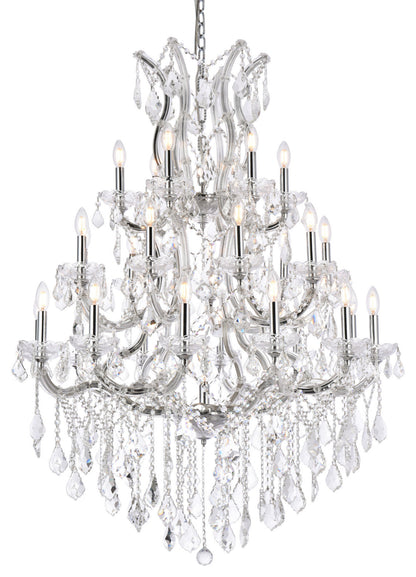 Elegant Lighting 2800D38/RC Maria Theresa 28 Light 38"W Crystal - ChromeBy Elegant Furniture & Lighting
