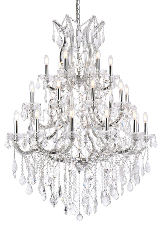 Elegant Lighting 2800D38/RC Maria Theresa 28 Light 38"W Crystal - ChromeBy Elegant Furniture & Lighting