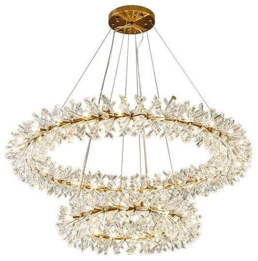 Mira Double Ring Crystal ChandelierBy MORSALE