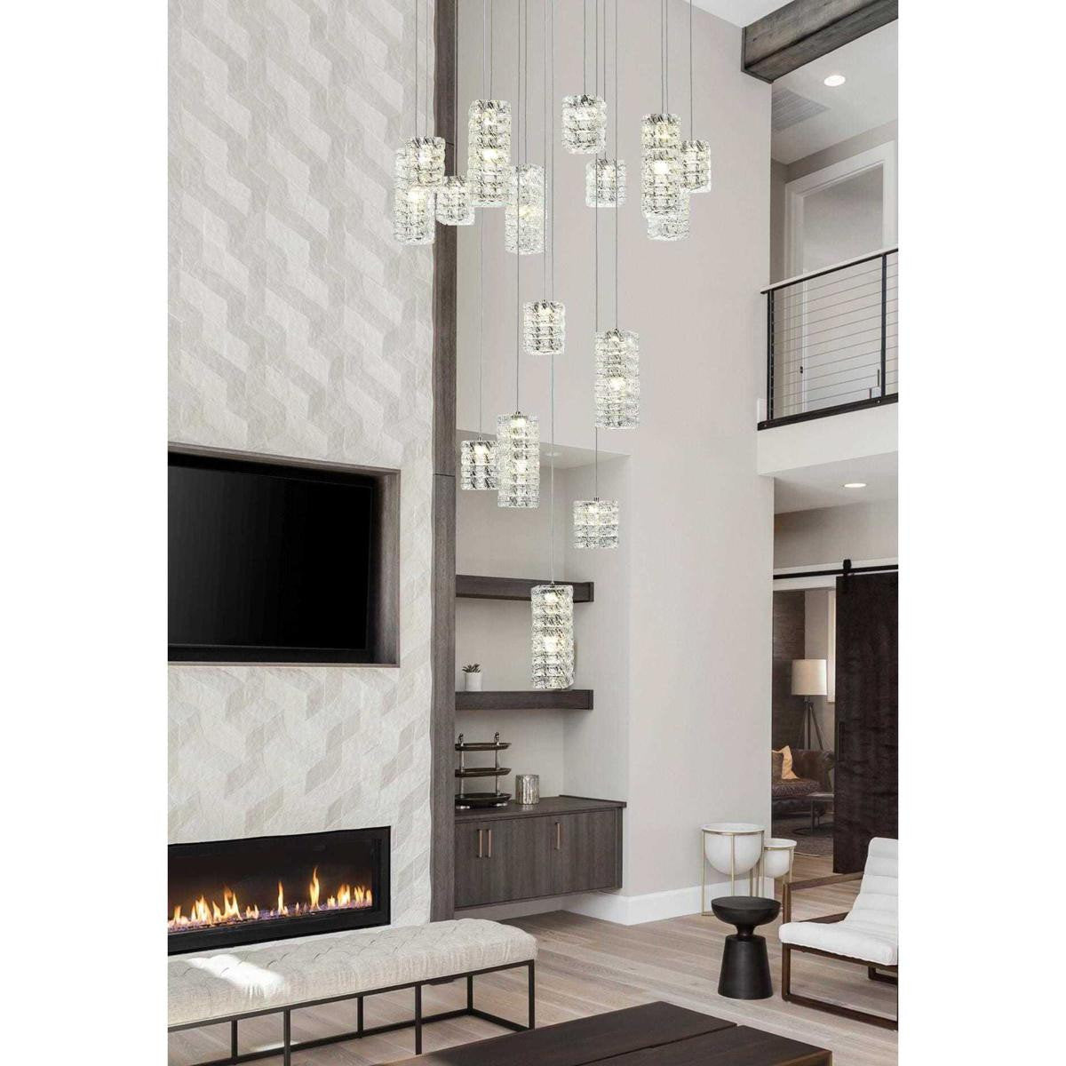 Aston 16 Light Pendant, ChromeBy Elegant Furniture & Lighting