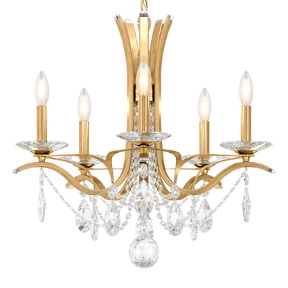Schonbek Va8355N-22S 5 Light Crystal Chandelier, Heirloom GoldBy Schonbek