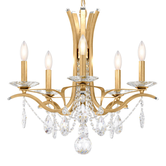 Schonbek Va8355N-22S 5 Light Crystal Chandelier, Heirloom GoldBy Schonbek