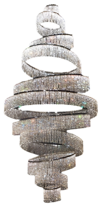 Alleri Luxury Duplex Staircase Hallway Crystal Chandelier, Cool Light, 11 RingsBy MORSALE