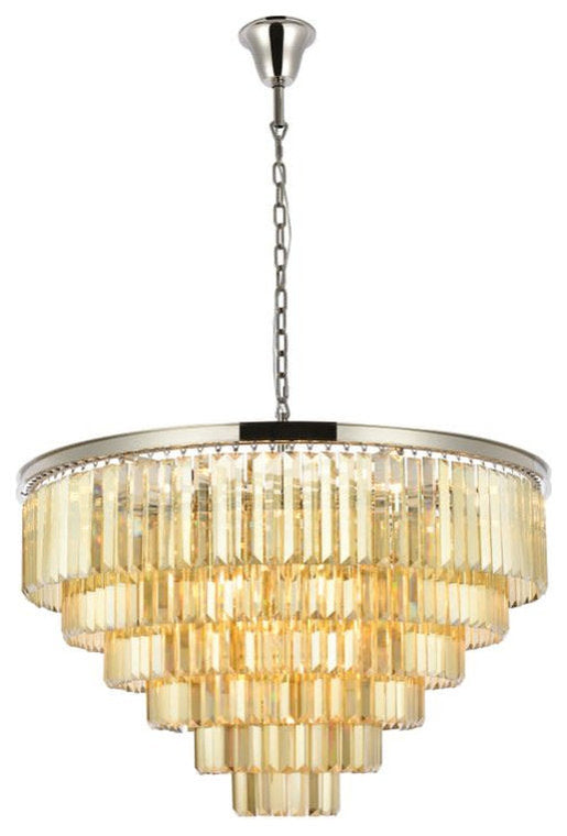 Elegant Lighting 1231D44-GT/RC Sydney 33 Light 44"W Crystal - Polished NickelBy Elegant Furniture & Lighting