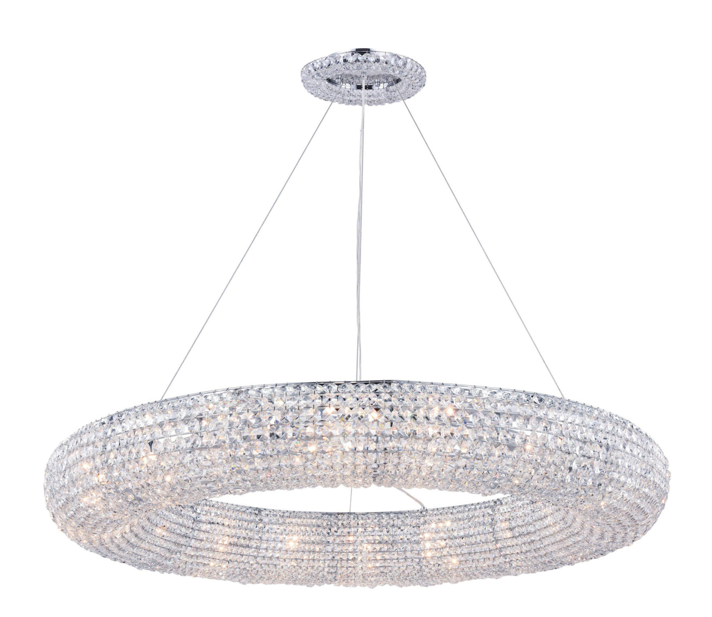 Elegant Lighting 2114G41/RC Paris 18 Light 41"W Crystal Ring - ChromeBy Elegant Furniture & Lighting