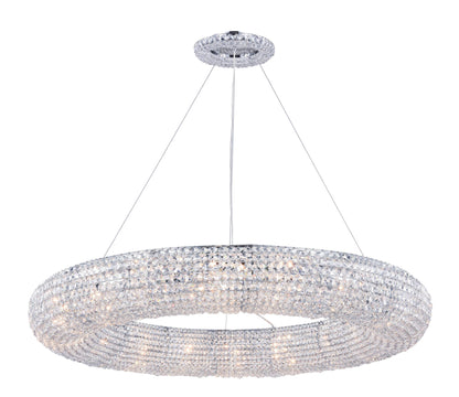 Elegant Lighting 2114G41/RC Paris 18 Light 41"W Crystal Ring - ChromeBy Elegant Furniture & Lighting