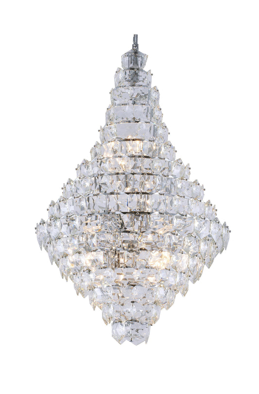 27-Light Chrome Crystal ChandelierBy Design Living