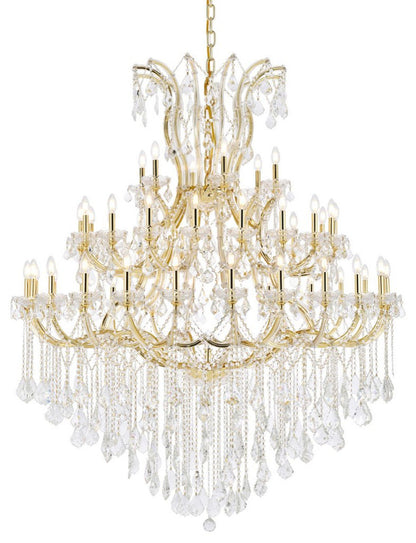 Elegant 2800G60G/RC Maria Theresa 49-Light Gold Chandelier ClearBy Elegant Furniture & Lighting